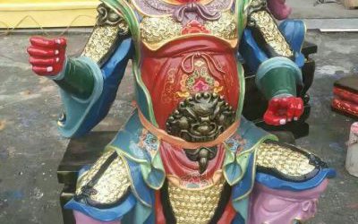 玻璃鋼彩繪寺廟太歲雕塑