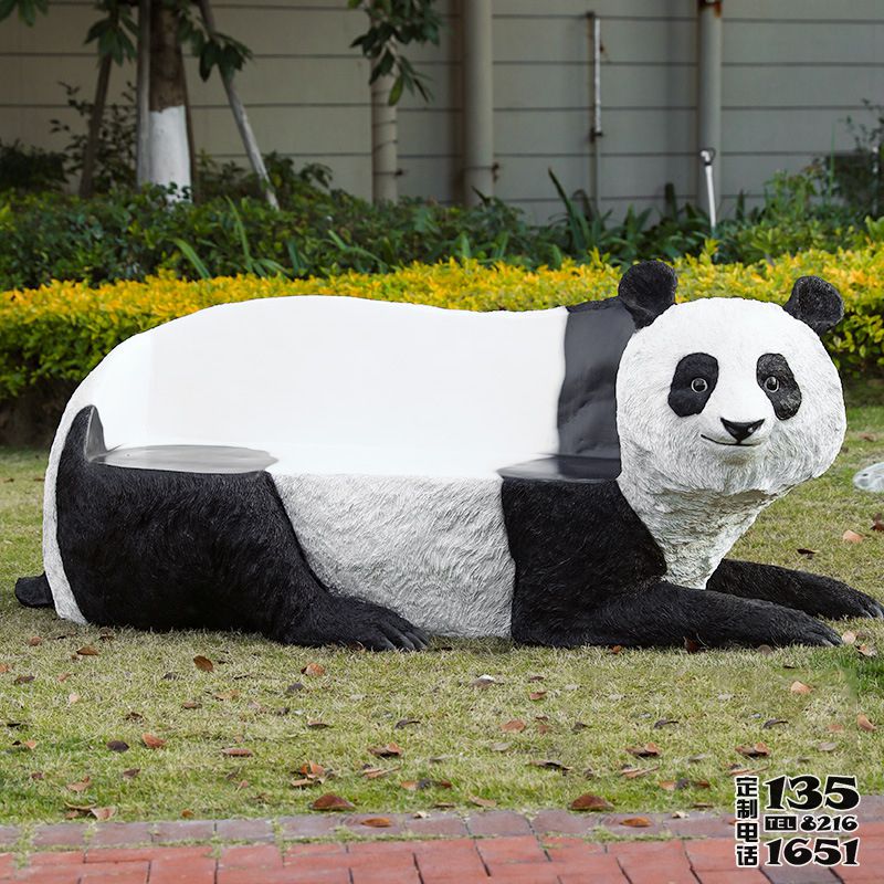 園林景區休閑玻璃鋼美陳裝飾品擺件熊貓座椅雕塑 園林景區休閑玻璃鋼美陳裝飾品擺件熊貓座椅雕塑