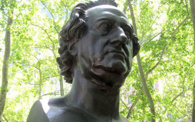 校園景區半身胸像玻璃鋼仿銅世界名人歌德雕塑