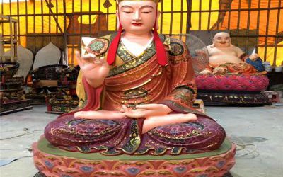 寺廟景區大型玻璃鋼彩繪佛像地藏王雕塑