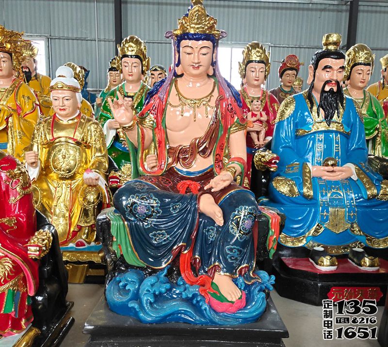 寺廟玻璃鋼彩繪大型降妖除魔神話人物鐘馗雕塑 寺廟玻璃鋼彩繪大型降妖除魔神話人物鐘馗雕塑