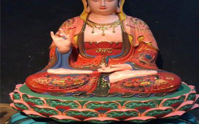 玻璃鋼彩繪寺廟景區大型供奉菩薩觀音雕塑