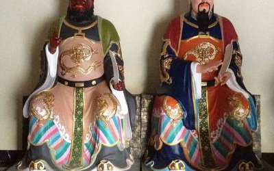 景區寺廟玻璃鋼彩繪閻王雕塑