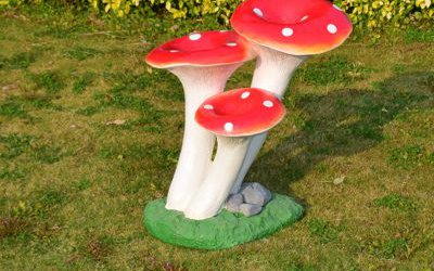 公園玻璃鋼仿真蘑菇雕塑