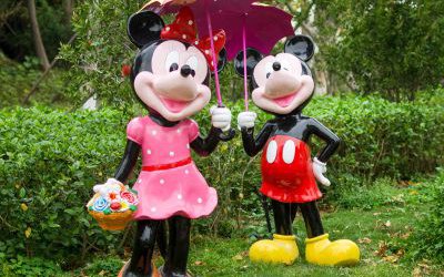 游樂(lè)園玻璃鋼彩繪卡通米老鼠雕塑