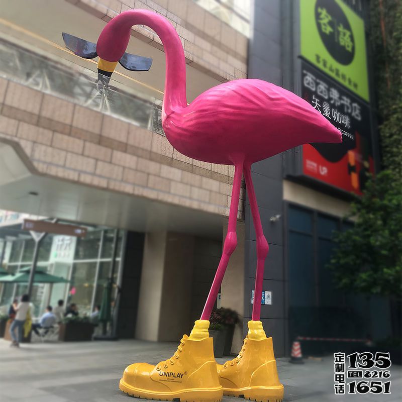 景區(qū)商場擺放大型玻璃鋼創(chuàng)意仿真火烈鳥雕塑 景區(qū)商場擺放大型玻璃鋼創(chuàng)意仿真火烈鳥雕塑