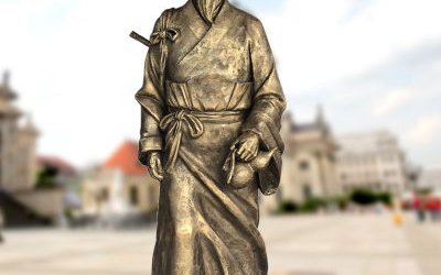 景區東漢末年著名醫學家玻璃鋼仿銅華佗雕塑
