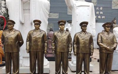 景區(qū)玻璃鋼仿銅世界偉人十大元帥雕塑
