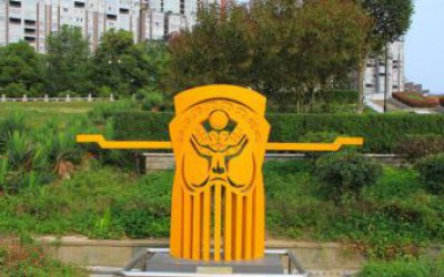 公園景區創意抽象玻璃鋼臉譜雕塑