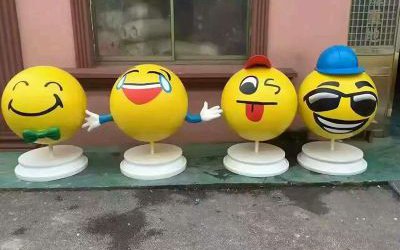 室內街邊創意玻璃鋼樹脂卡通搞怪表情雕塑