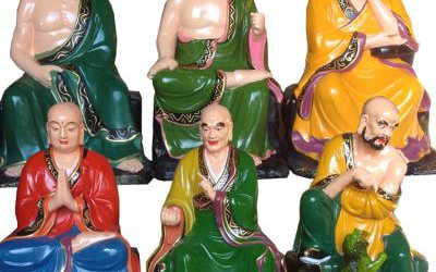 寺廟玻璃鋼彩繪十八羅漢雕塑