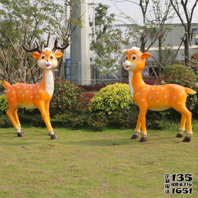 戶(hù)外園林景區(qū)玻璃鋼卡通梅花鹿雕塑 戶(hù)外園林景區(qū)玻璃鋼卡通梅花鹿雕塑
