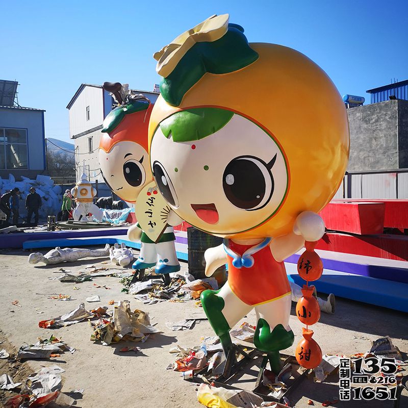 農場創意玻璃鋼卡通戶外仿真香橙水果模型美陳擺件 農場創意玻璃鋼卡通戶外仿真香橙水果模型美陳擺件