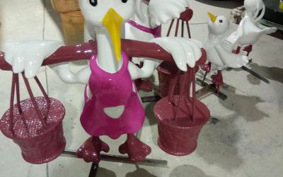 公園農場玻璃鋼卡通鴨子雕塑