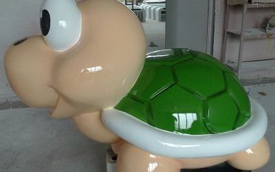 公園景區玻璃鋼彩繪卡通可愛烏龜雕塑