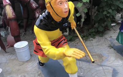 兒童游樂場(chǎng)擺放玻璃鋼卡通孫悟空神話人物雕塑